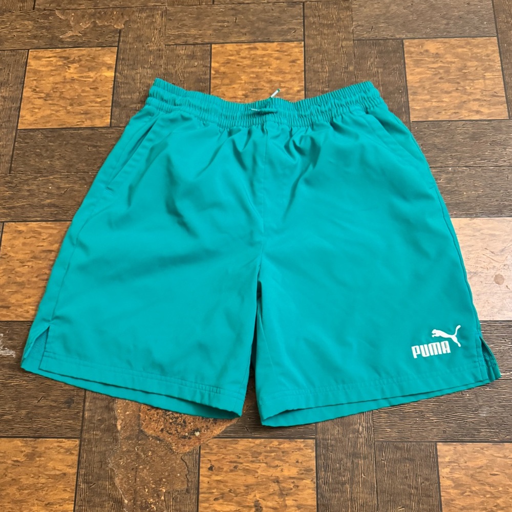 Puma Teal Green Athletic Shorts